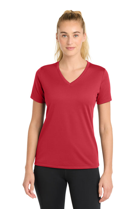 Sport-Tek Women's   PosiCharge   RacerMesh   V-Neck Tee