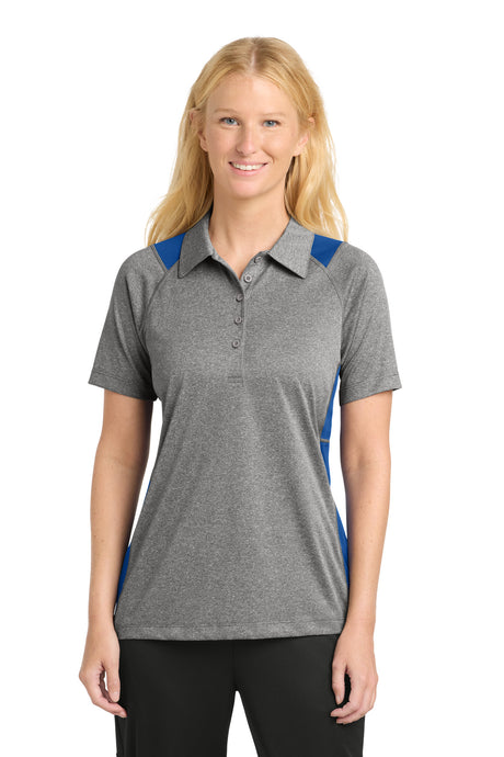 Sport-Tek Women's   Heather Colorblock Contender   Polo