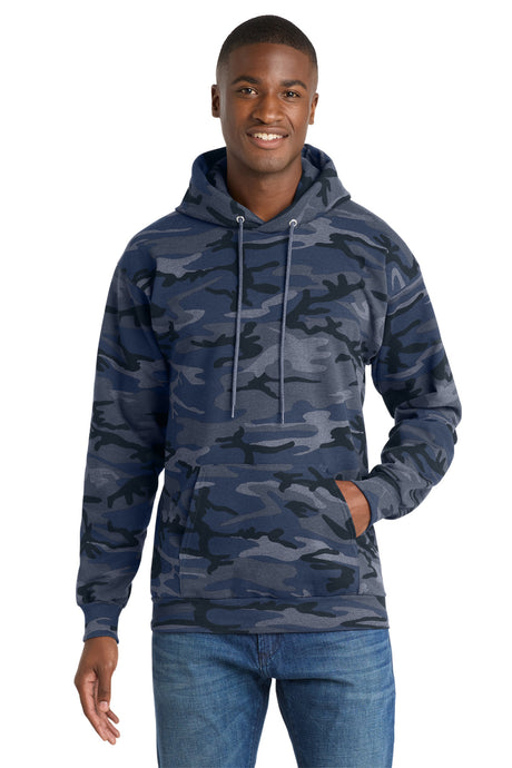 Port & Co Men's   Core Fleece Camo Pullover Hooded Sweatshirt