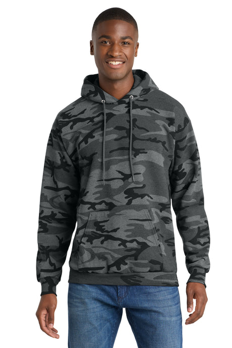 Port & Co Men's   Core Fleece Camo Pullover Hooded Sweatshirt