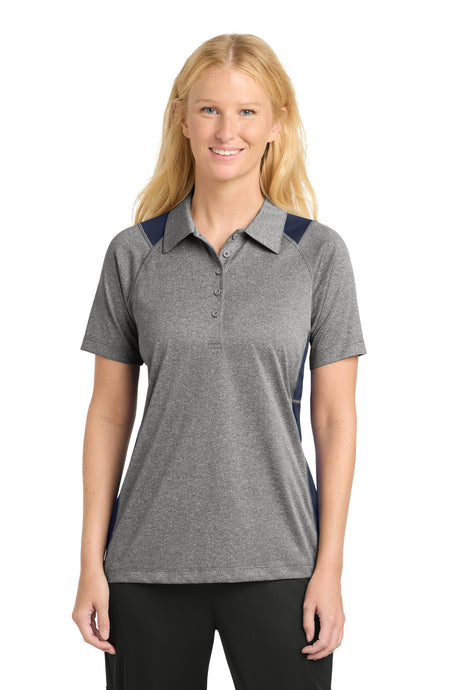 Sport-Tek Women's   Heather Colorblock Contender   Polo