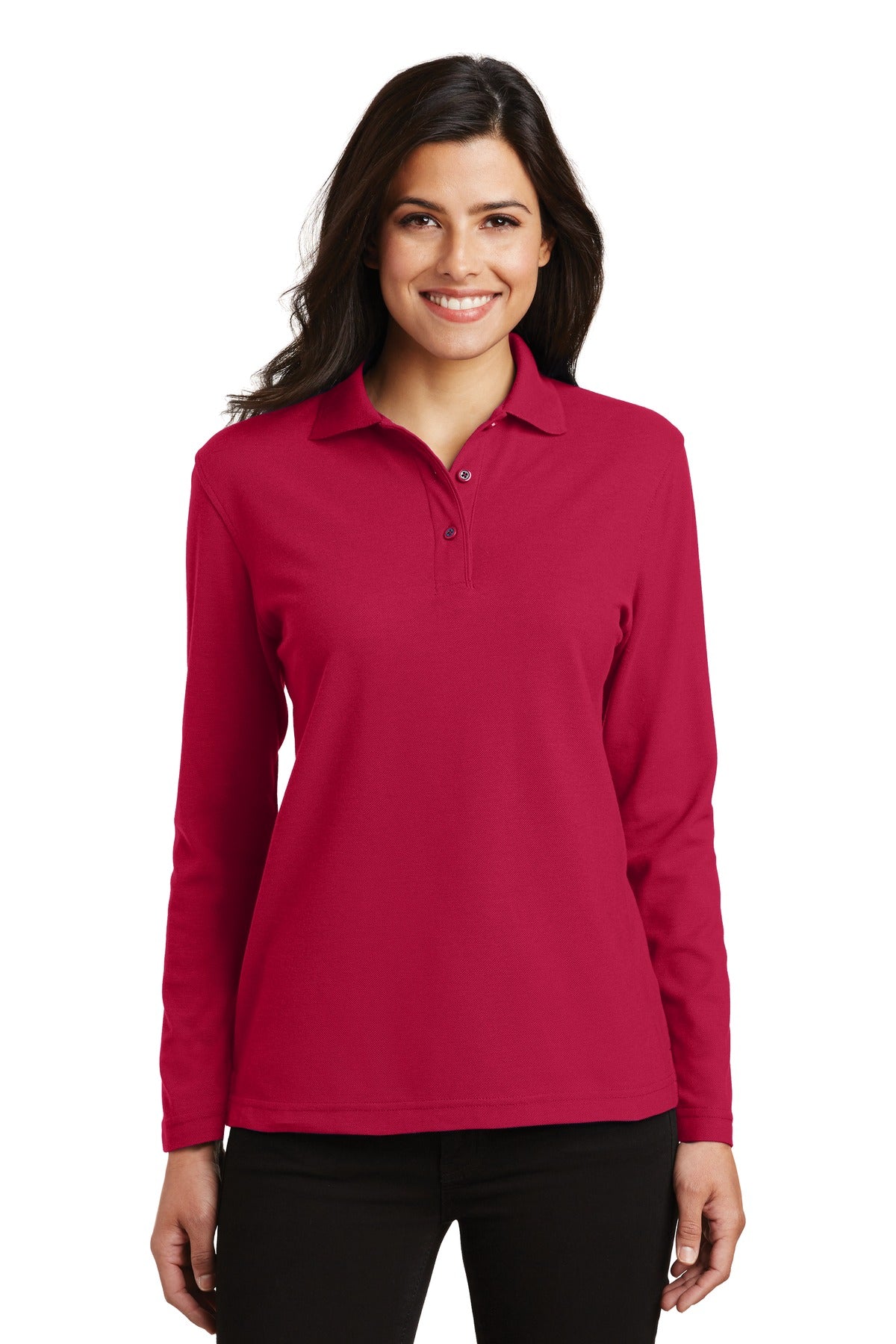 Port Authority Women's   Silk Touch Long Sleeve Polo