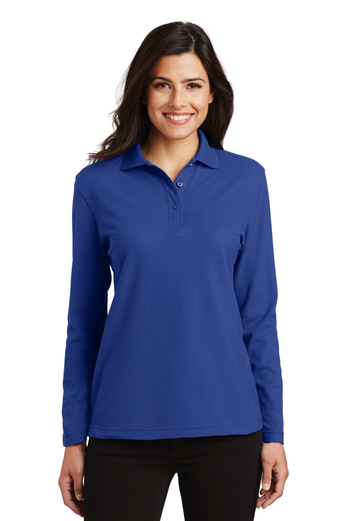 Port Authority Women's   Silk Touch Long Sleeve Polo