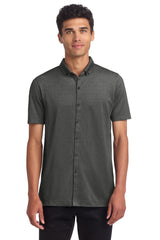 Mercer+Mettle Men's   Stretch Pique Full-Button Polo MM1006