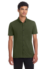 Mercer+Mettle Men's   Stretch Pique Full-Button Polo MM1006