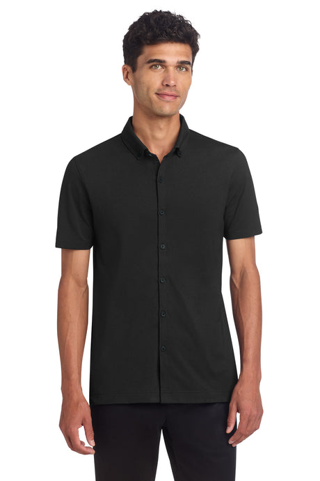Mercer+Mettle Men's   Stretch Pique Full-Button Polo MM1006