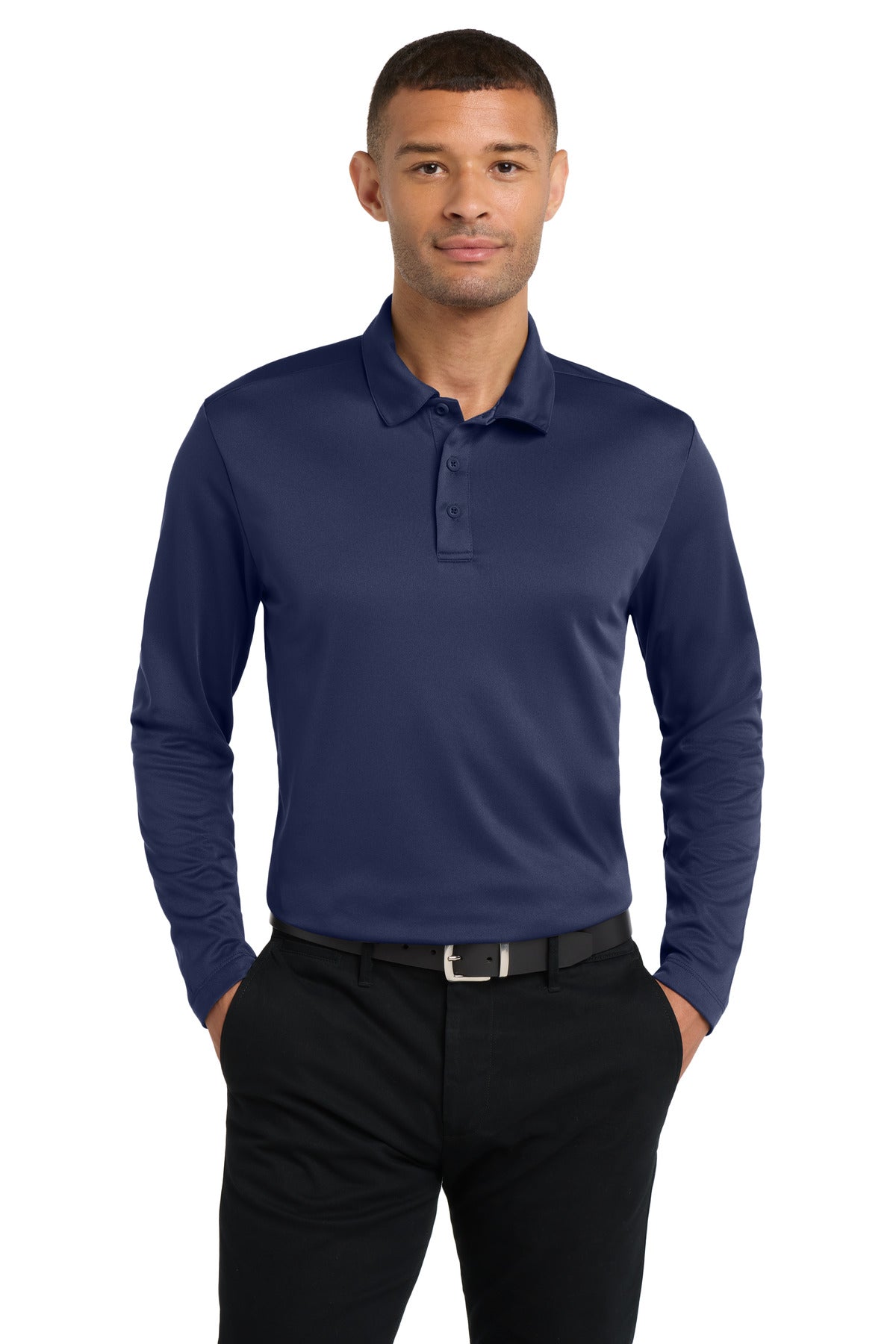 Port Authority Men's   Silk Touch Performance Long Sleeve Polo
