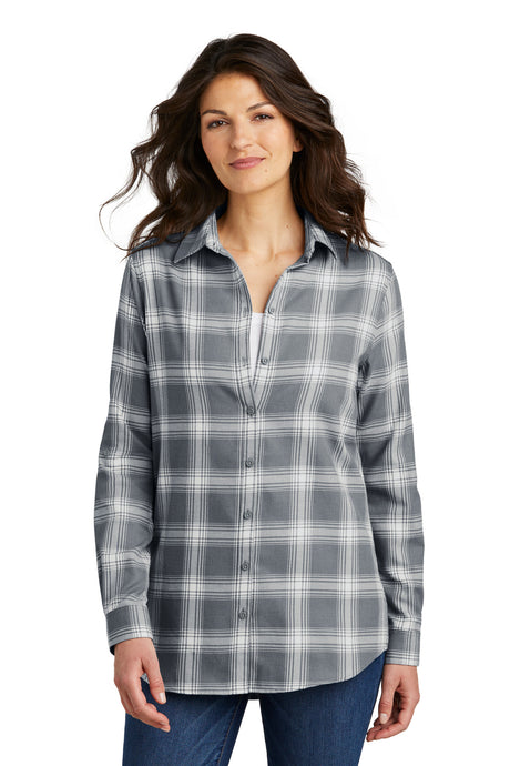 Port Authority Women's   Plaid Flannel Tunic