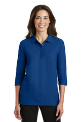 Port Authority Women's   Silk Touch 3/4-Sleeve Polo