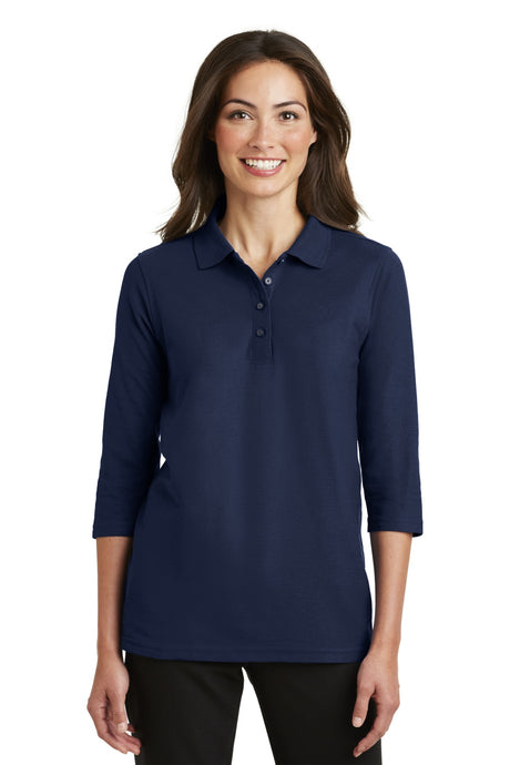 Port Authority Women's   Silk Touch 3/4-Sleeve Polo