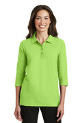 Port Authority Women's   Silk Touch 3/4-Sleeve Polo