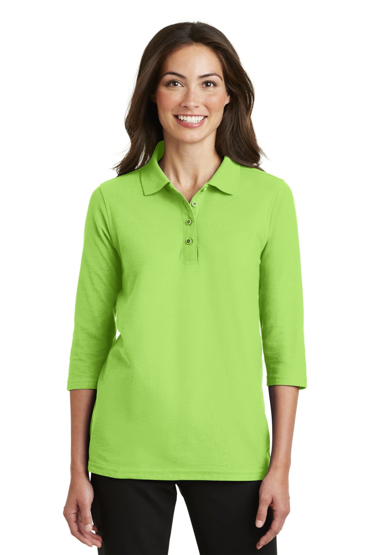 Port Authority Women's   Silk Touch 3/4-Sleeve Polo