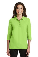 Port Authority Women's   Silk Touch 3/4-Sleeve Polo
