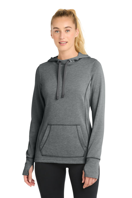Sport-Tek Women's    PosiCharge    Tri-Blend Wicking Fleece Hooded Pullover
