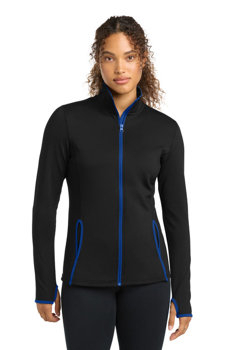 Sport-Tek Women's   Sport-Wick   Stretch Contrast Full-Zip Jacket