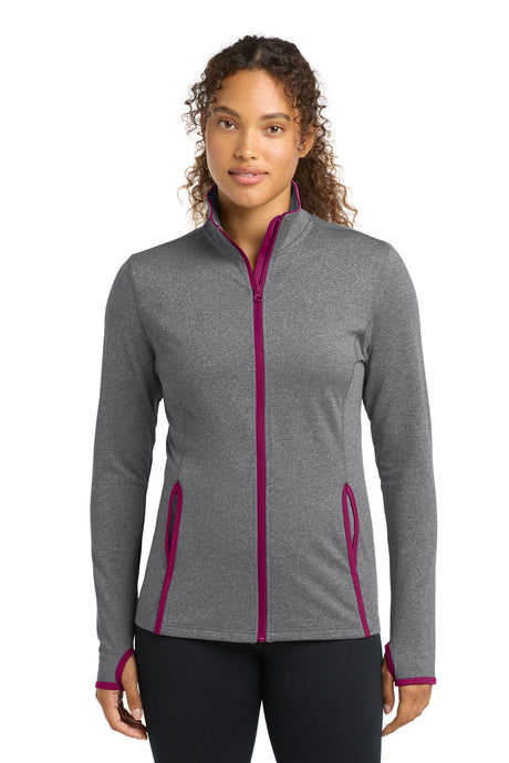 Sport-Tek Women's   Sport-Wick   Stretch Contrast Full-Zip Jacket