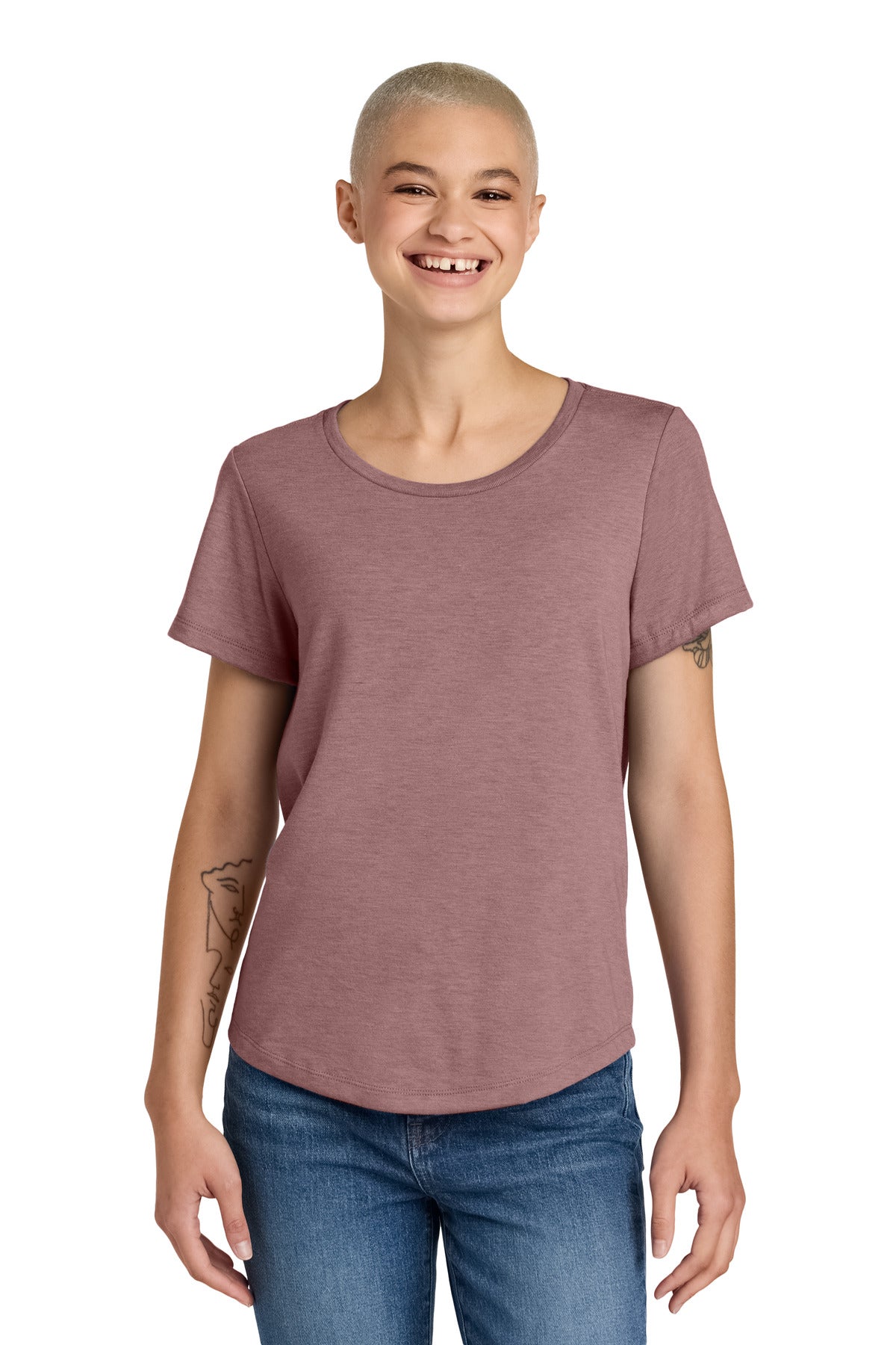 AllMade Women's   Relaxed Tri-Blend Scoop Neck Tee AL2015