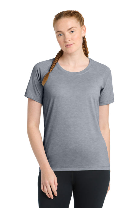 Sport-Tek Women's    PosiCharge    Tri-Blend Wicking Scoop Neck Raglan Tee