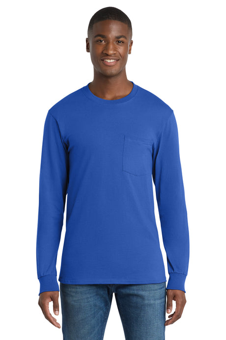 Port & Co Men's   Tall Long Sleeve Essential Pocket Tee
