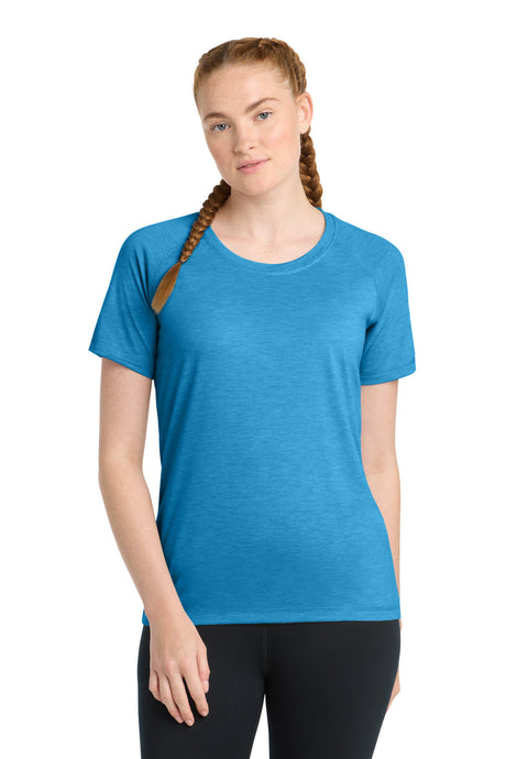 Sport-Tek Women's    PosiCharge    Tri-Blend Wicking Scoop Neck Raglan Tee