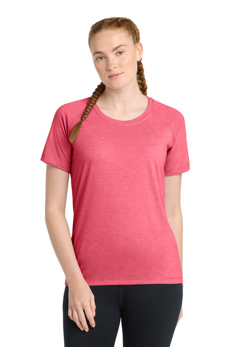 Sport-Tek Women's    PosiCharge    Tri-Blend Wicking Scoop Neck Raglan Tee