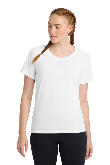 Sport-Tek Women's    PosiCharge    Tri-Blend Wicking Scoop Neck Raglan Tee