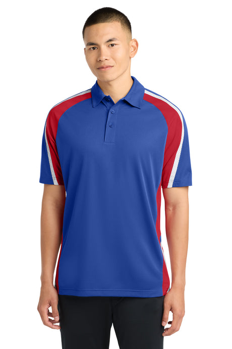 Sport-Tek Men's   Tricolor Micropique Sport-Wick   Polo