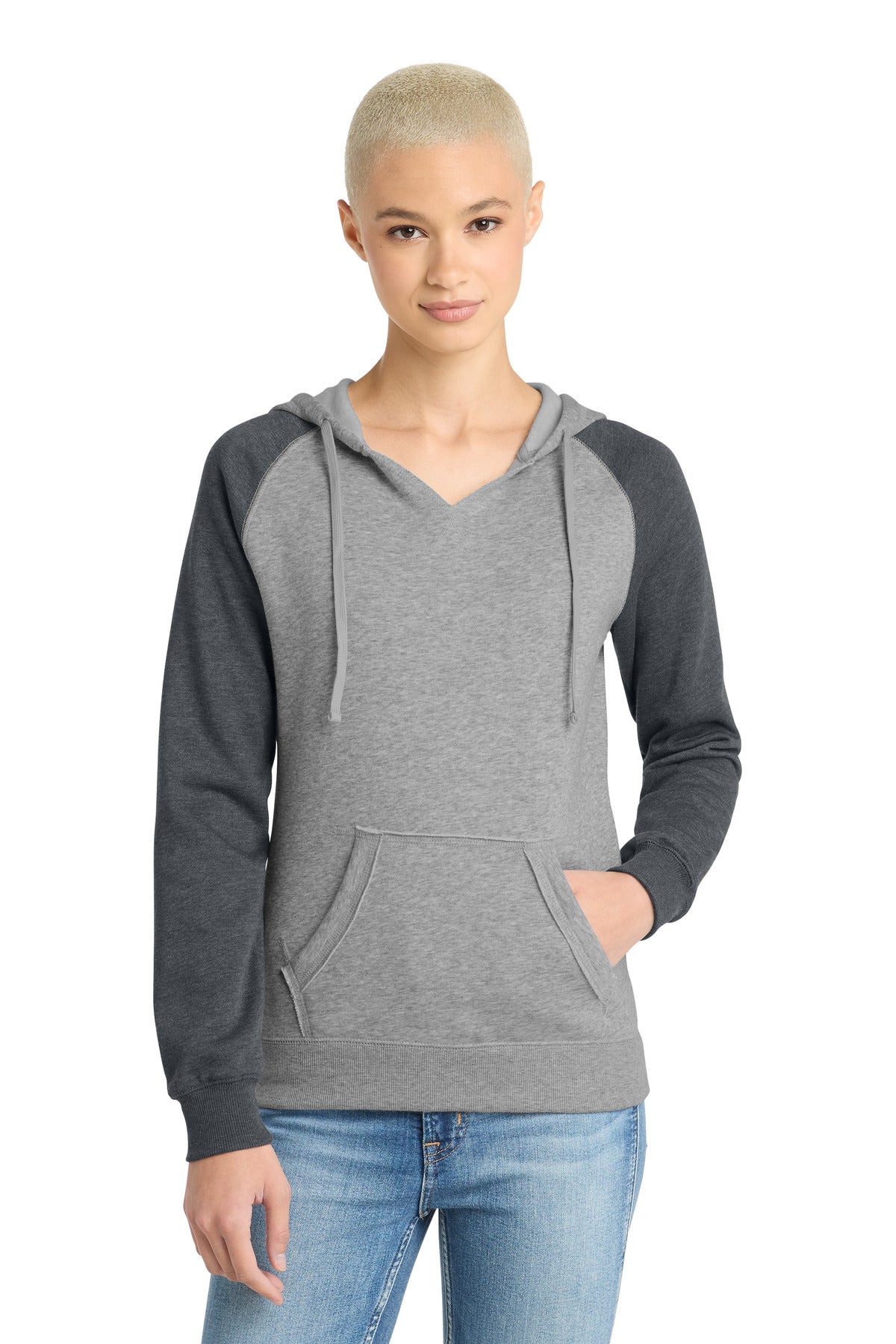District Women's   Lightweight Fleece Raglan Hoodie