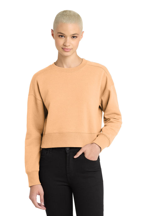 District Women's    Perfect Weight    Fleece Cropped Crew DT1105