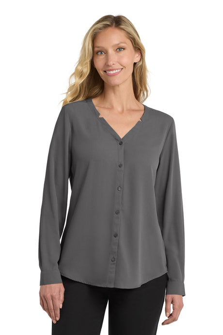 Port Authority Women's   Long Sleeve Button-Front Blouse