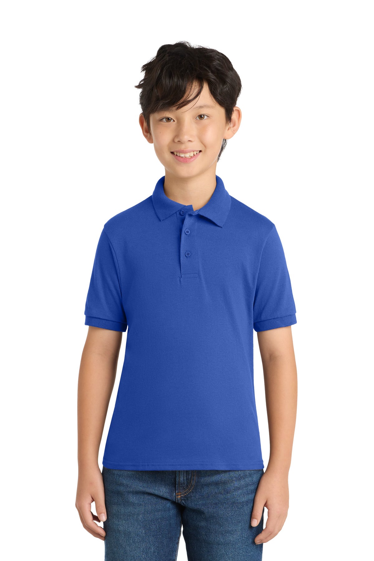 Port & Co Youth   Core Blend Jersey Knit Polo
