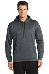 Sport-Tek Men's   Sport-Wick   Fleece Colorblock Hooded Pullover