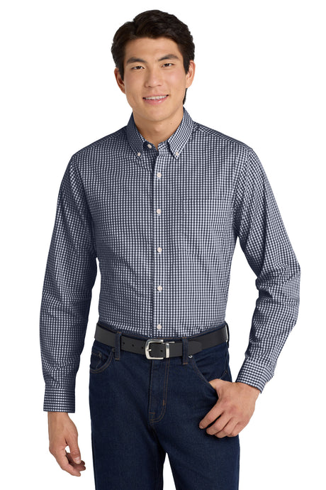 Port Authority Men's    Broadcloth Gingham Easy Care Shirt W644