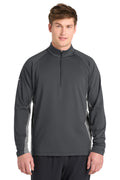 Sport-Tek Men's   Sport-Wick   Stretch Contrast 1/4-Zip Pullover