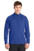 Sport-Tek Men's   Sport-Wick   Stretch Contrast 1/4-Zip Pullover
