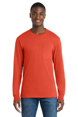 Port & Co Men's   Long Sleeve Essential Pocket Tee