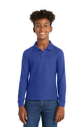 Port Authority Youth   Long Sleeve Silk Touch Polo