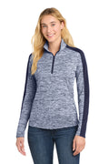 Sport-Tek Women's   PosiCharge   Electric Heather Colorblock 1/4-Zip Pullover