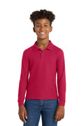 Port Authority Youth   Long Sleeve Silk Touch Polo