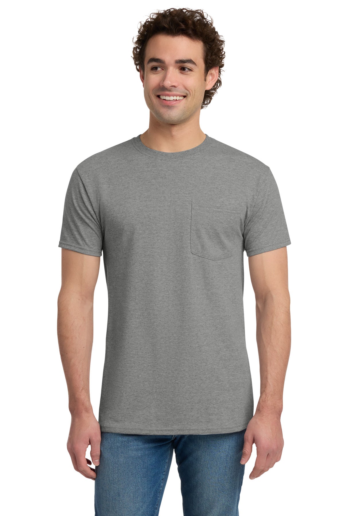 JERZEES Men's Dri-Power 50/50 Cotton/Poly Pocket T-Shirt 29MP