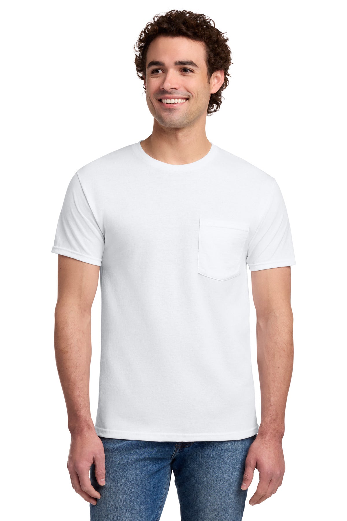 JERZEES Men's Dri-Power 50/50 Cotton/Poly Pocket T-Shirt 29MP