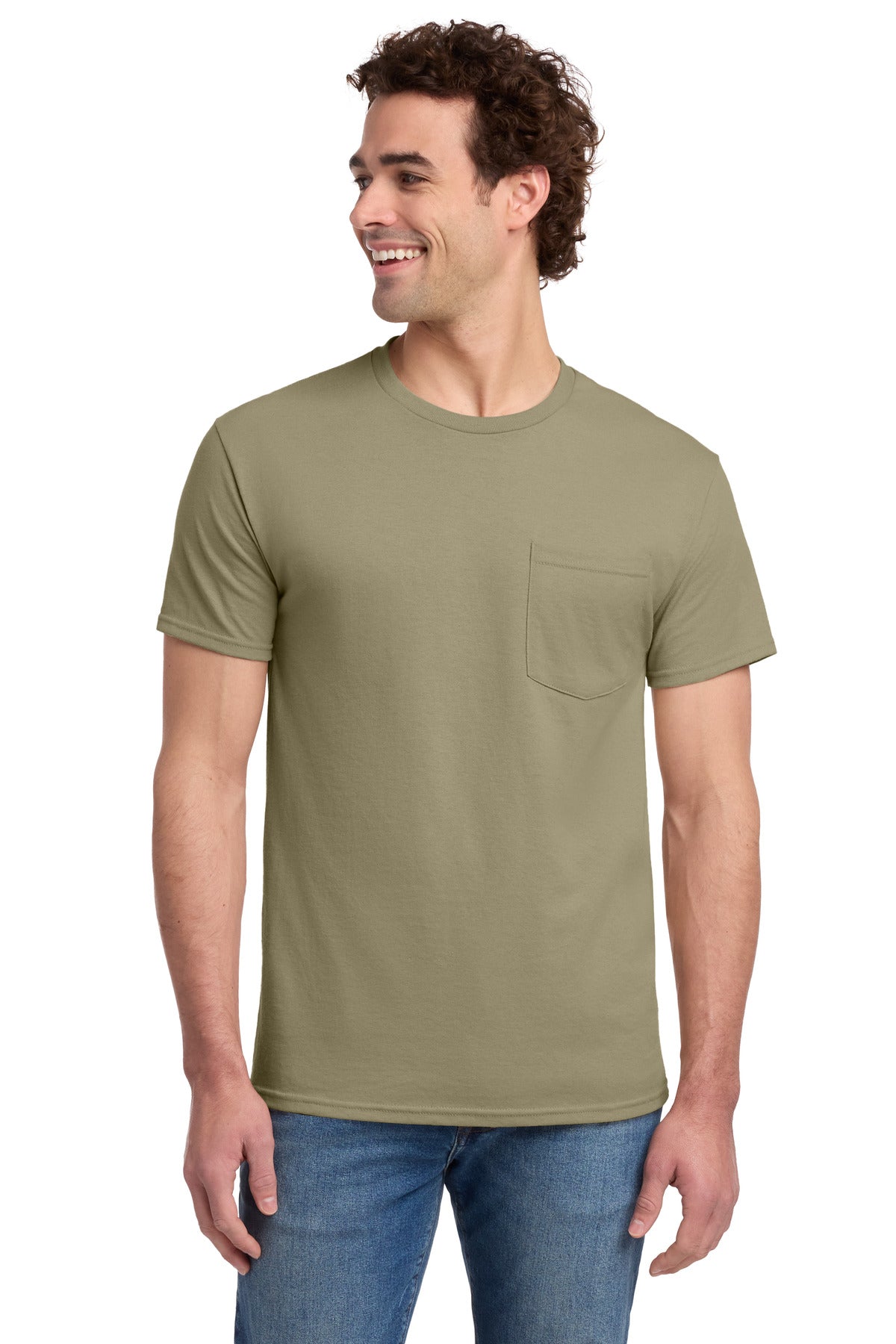 JERZEES Men's Dri-Power 50/50 Cotton/Poly Pocket T-Shirt 29MP