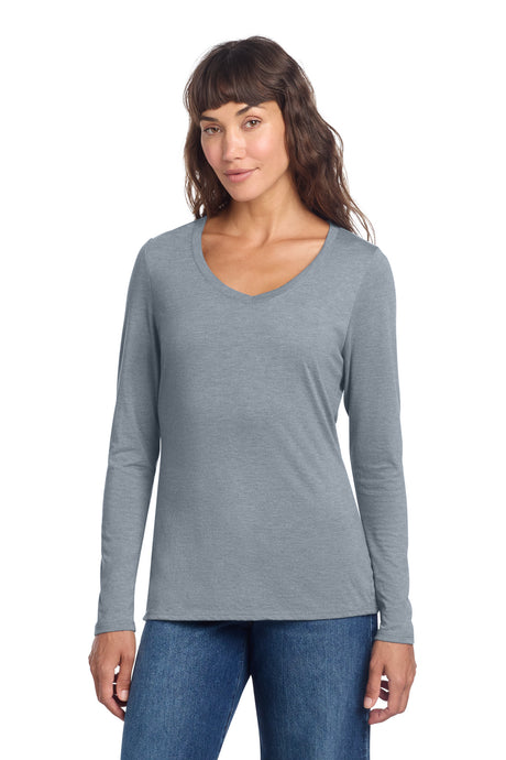 District Women's   Perfect Tri   Long Sleeve V-Neck Tee DT135