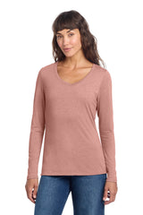 District Women's   Perfect Tri   Long Sleeve V-Neck Tee DT135