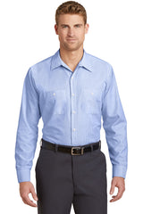 Red Kap Men's   Long Sleeve Striped Industrial Work Shirt