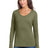 District Women's   Perfect Tri   Long Sleeve V-Neck Tee DT135