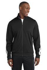 Sport-Tek Men's    Tricot Sleeve Stripe Track Jacket