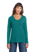 District Women's   Perfect Tri   Long Sleeve V-Neck Tee DT135