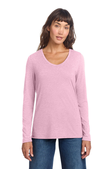District Women's   Perfect Tri   Long Sleeve V-Neck Tee DT135