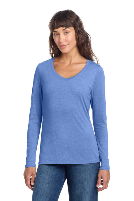 District Women's   Perfect Tri   Long Sleeve V-Neck Tee DT135